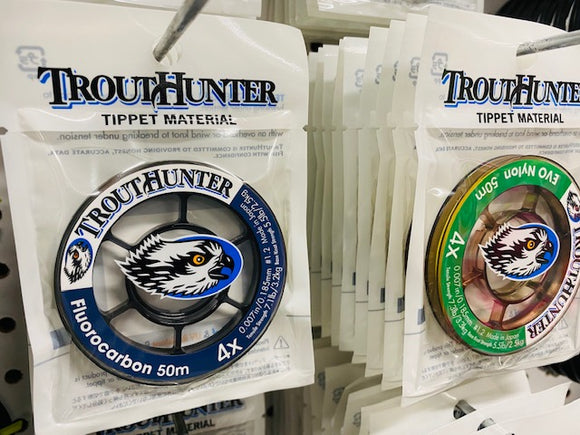 TroutHunter EVO Nylon and Fluorocarbon Tippet 50m Spools